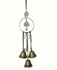 New metal wiccan wind chimes - new,