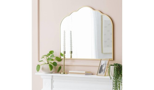 Gold overmantle curved - curved, wall