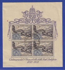 Vatican 1952 Papal States Stamps, Stagecoach Mi. No. Block 1 Stamped