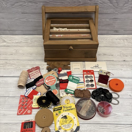 Wooden sewing box - wooden,