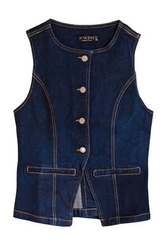 Indigo denim crew neck - indigo,