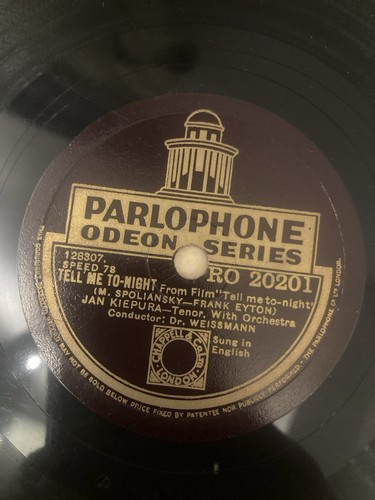 Jan kiepura 78rpm tell - 78rpm, 10”
