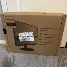 Philips 222V8LA 22" Full HD LCD Monitor Built-in Speakers HDMI Opened Never Used