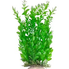 Plastic Aquarium Plant w/Base