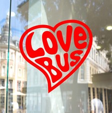 Lovebus VW Car Sticker Camper Van Beetle Vinyl Decal Bumper Window Motorhome Bus