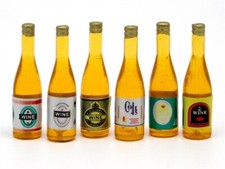 Dolls House Drink 6 x Alcohol Bottles Kitchen Pub Miniature 1:12th Scale JASPERS