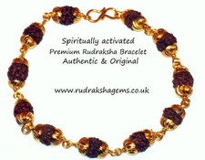 RUDRAKSHA RUDRAKSH BEAD BRACELET WRIST BAND WRISTBAND MALA YOGA HINDU MEDITATION