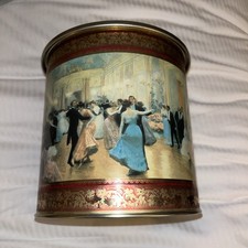 FOX'S BISCUIT TIN VICTORINA BALL RED & GOLD DESSICANT IN LID VINTAGE PROP RETRO