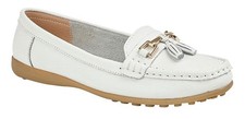 Women White Loafer With Tassle