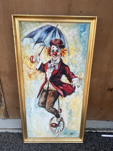 Framed and signed oil - and,
