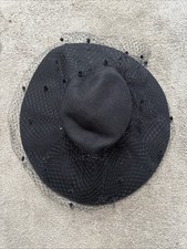 Black Formal Fascinator Hat Wedding Funeral Formal Occasions