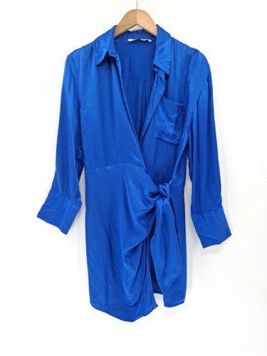 Zara cobalt royal blue satin - zara,