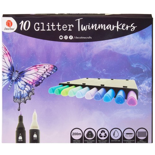 10pk deco time glitter - 10pk,