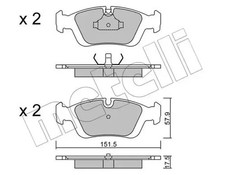 Brake pads 0124 metelli - pads,