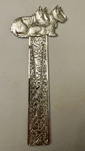 Vintage silver metal clip - silver,