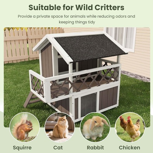 Wooden cat house - wooden,