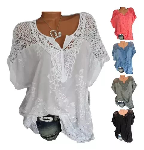 Womens lace neck - womens, v-neck