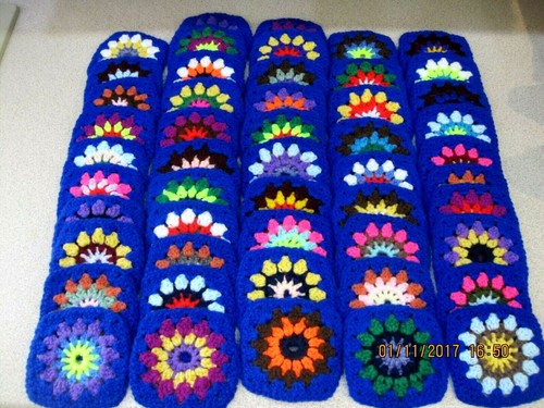 Hand crochet granny squares - hand, crochet,