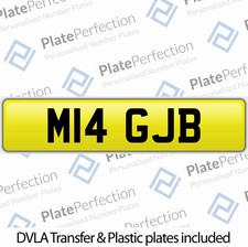 M14 GJB GB GAZ GRACE GREG GUY GAV CHERISHED PRIVATE NUMBER PLATE DVLA REG