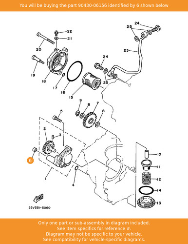 Yamaha gasket 90430 06156 oem - yamaha,