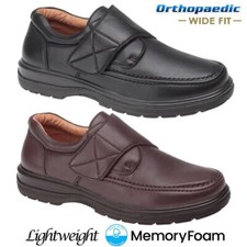 MENS WIDE FIT WALKING SHOES DRIVING SOFT ORTHOPAEDIC SLIP ON COMFORT CASUAL SHOE