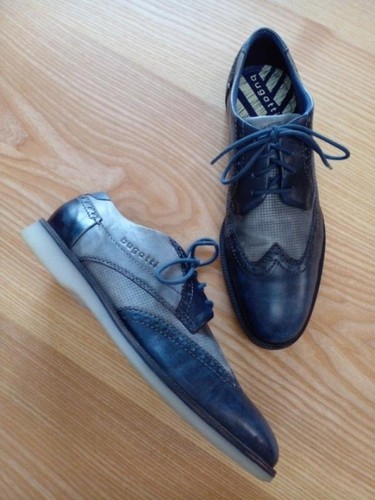 Men bugatti heels grey - bugatti, leather