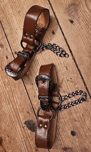 Brown faux leather vintage - brown,
