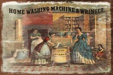 Vintage Advert Washing Machine Retro Style Metal Plaque Sign, laundry