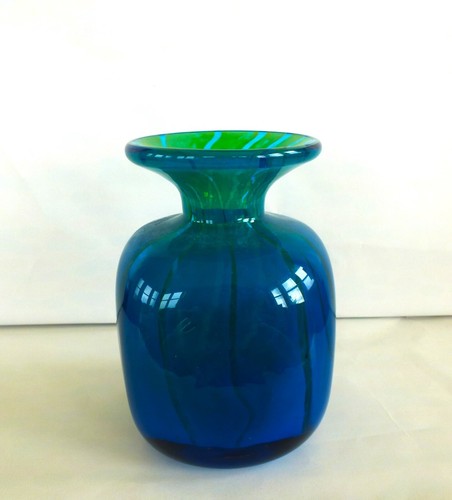Large mdina glass square vase - mdina,