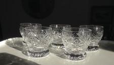 5 Vtg Webb Corbett Crystal 'On
