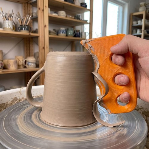 Pottery trimming tool - pottery,