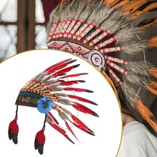 Indian Headdress Party Fancy Dress Festival Costume Accessories for Men Women