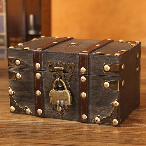 Retro wooden storage box - wooden,