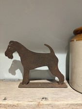 Rusty Metal Fox Terrier  Sculpture