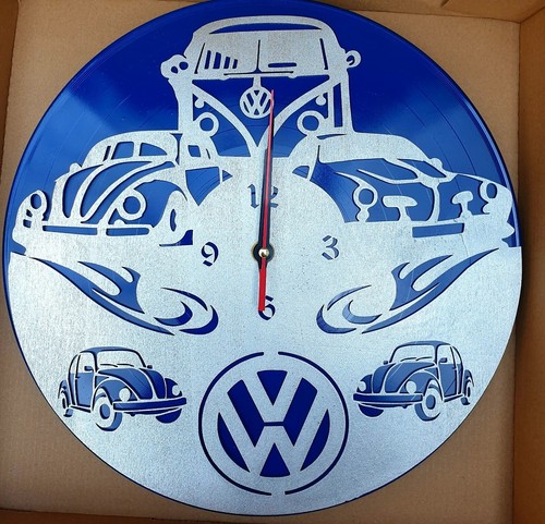 Clock laser cut and backed - vw, clock,