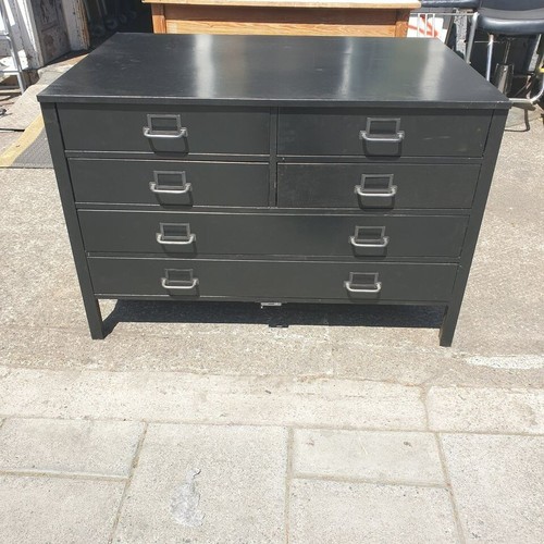 Black architect plans chest - black,