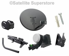 80cm Zone 2 Satellite Dish With Wall Mount & Quad LNB for Sky + HD Freesat PVR
