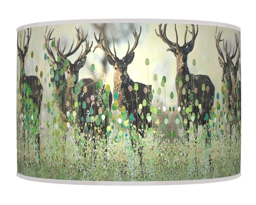 Deer stag green pendant drum - green,