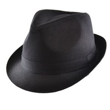 Mens Black Classic Trilby Hat