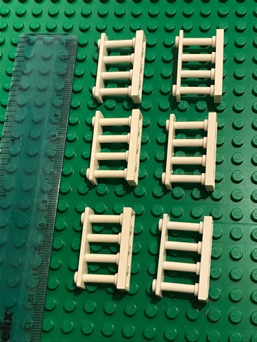 Lego white fence 4 x - 6,