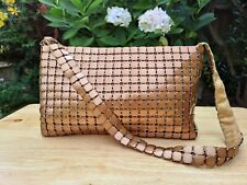 Medici by Gina Gold Tone Aluminium Tile Mesh Designer Evening Bag / Purse Small