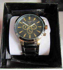 Prince NY London Watch in Black & Gold tone in Box
