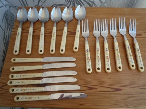 Vintage cutlery set - set, floral