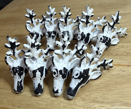 Cast iron deer - cast, head