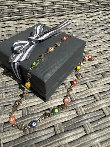 Gold evil eye - gold, choker