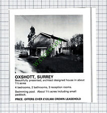 Oxshott Surrey House Sale Advert - 1981 Cutting