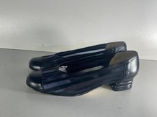 Ultimate Collection Women's Black Faux Leather Slip on Shoes UK 7 EUR 40  -A227