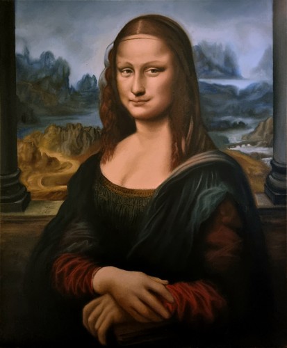 Mona lisa oil painting copy - lisa-,