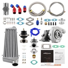 T04E Universal Turbo T3 T4 Turbocharger Intercooler Oil Lines BOV Adapter Kit