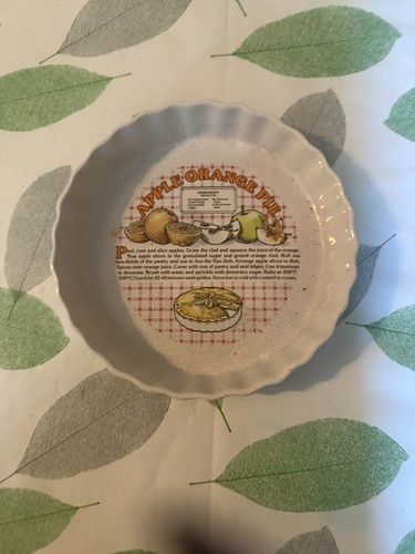 Apple orange pie ceramic - apple, flan